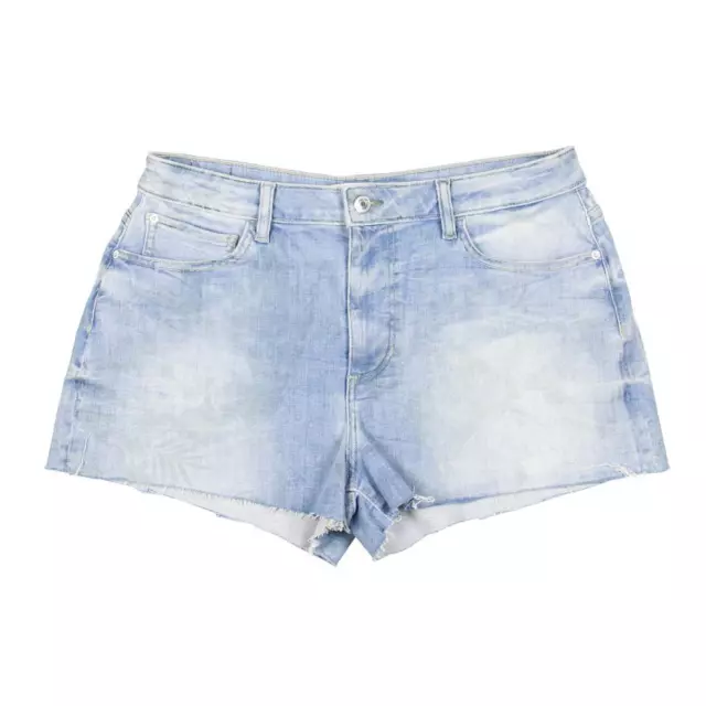 Guess Womens Claudia Light Wash Mini Released-Hem Denim Shorts BHFO 8891