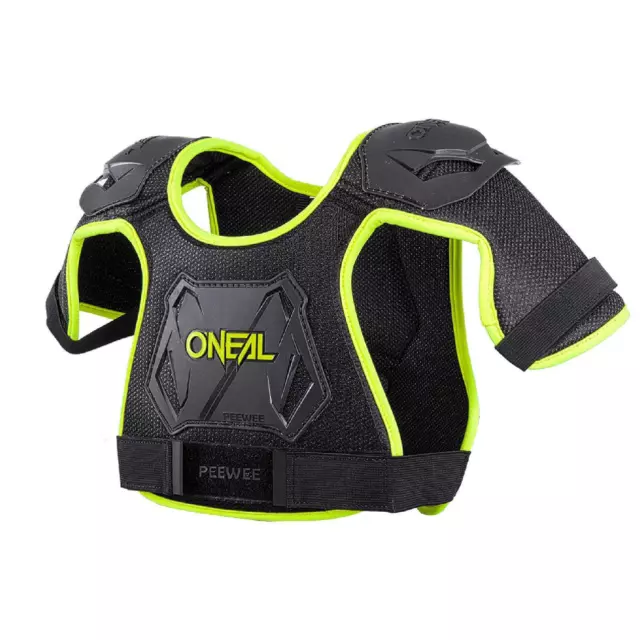 O'Neal Peewee Neon Gelb Brust Panzer Protektor 4-9 Jahre Kinder Motocross MX MTB