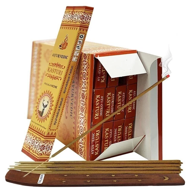AYURVEDIC KASTURI INCENSE Sticks Masala Agarbatti Pack of 15gm X 12