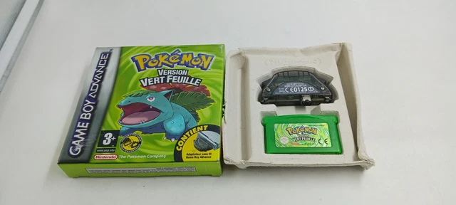 JEU NINTENDO GAME Boy Advance GBA Pokemon Version Vert Feuille boite