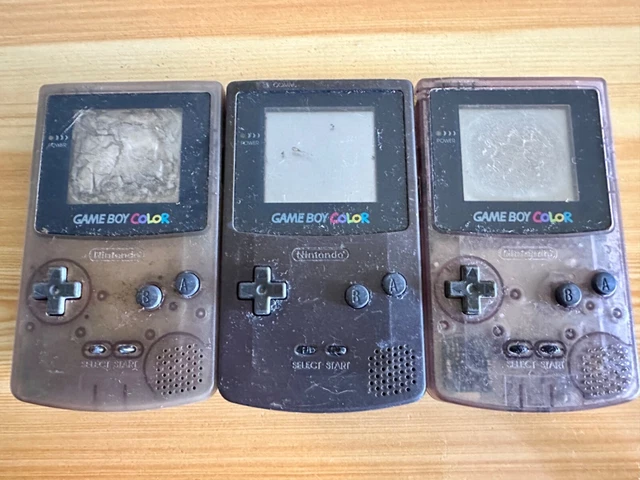 LOT OF 3 Nintendo Gameboy Color Clear Atomic Purple Handheld - Parts or Repair LOT OF 3 Nintendo Gameboy Color Clear Atomic Purple Handheld - Parts or Repair