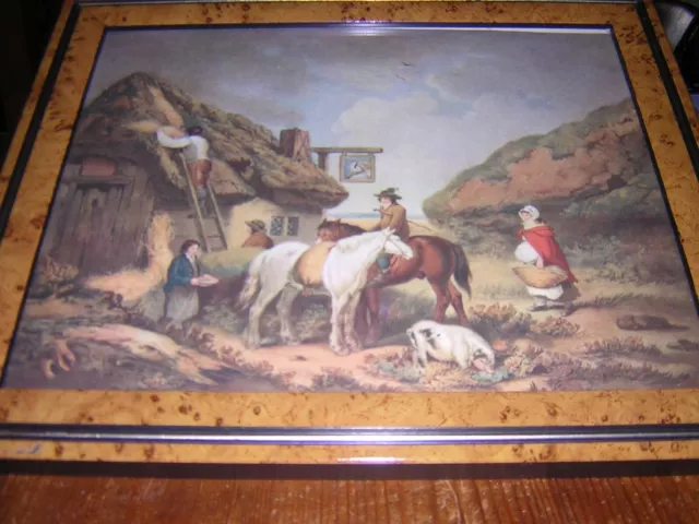 C1923 Print:  The Thatcher - Original Painting by George Morland. 2