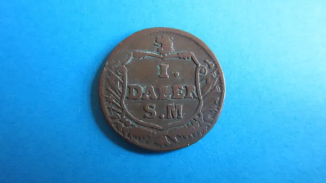 Sweden 1 DALER S.M.1717 Karl XII Emergency Coin IN S-Ss