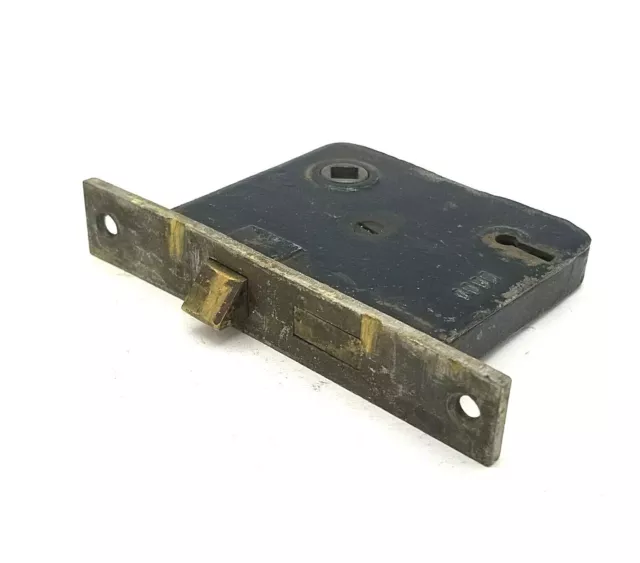 Vintage Cast Iron Door Mortise Lock Salvage Hardware Skeleton Key hole  B152