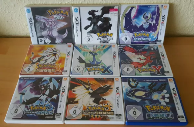 DS/3DS verschiedene Pokemon Spiele zur Auswahl