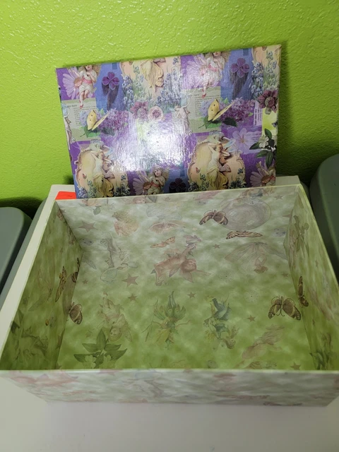 Decorative Cardboard Box Storage Fairy Faeries Fairies Stationary 11"x7.5"x4.5"