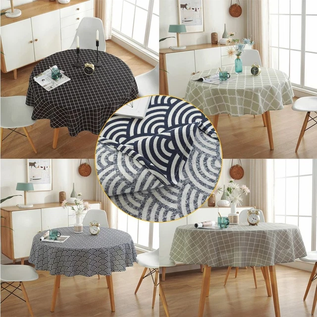 Cloth Dining Table Cover Coffee Dining Table Round Tablecloth Linen Tablecloth