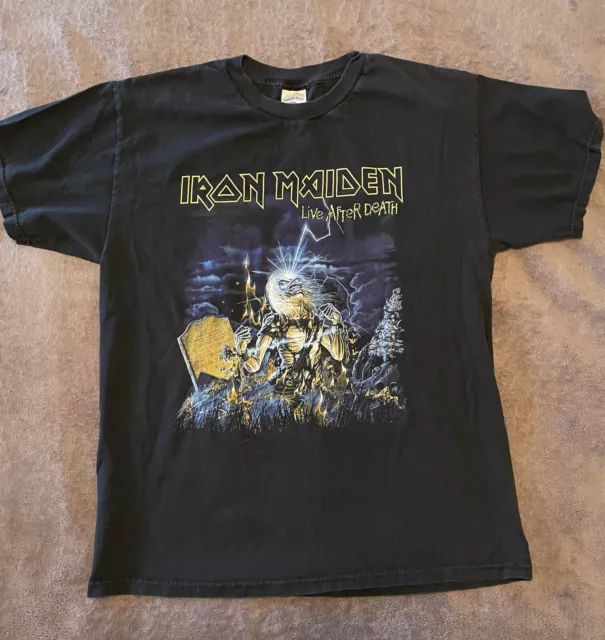 iron maiden live after death somewhere back in time world tour shirt 2008 large