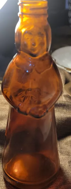 Mrs Butterworth's Amber Color Glass Empty Syrup Bottle 1994 36 oz VINTAGE 11.5"