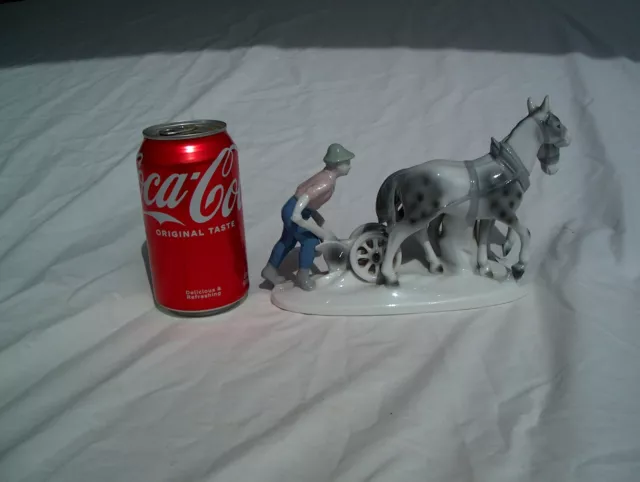 Bavaria Gerald Porzellan W. Germany  Man With Plow Horse