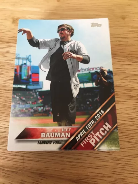 Lot Of 50 JEFF BAUMAN 2016 Topps First Pitch #FP-1 Boston Red Sox Fenway Park