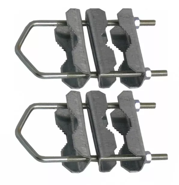 2x Mast Doppelschelle Rohr Masthalter bis 60 mm Mastschelle verzinkt 17 cm lang