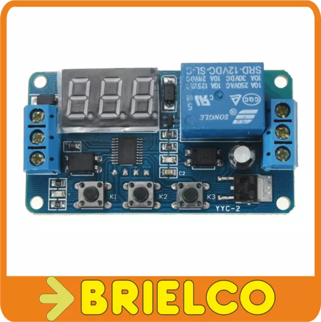 Temporizador Digital Programable 12V A Rele Display 3 Digitos 7 Segments Bd11723