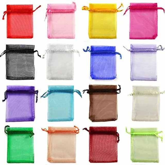 10 Pcs Organza Bag Gift Bags Wedding Party Favour Candy Jewellery Pouch Large