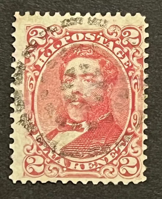 Travelstamps: 1883 Hawaii Stamp Scott #38 - 2¢ King David Kalakaua Used