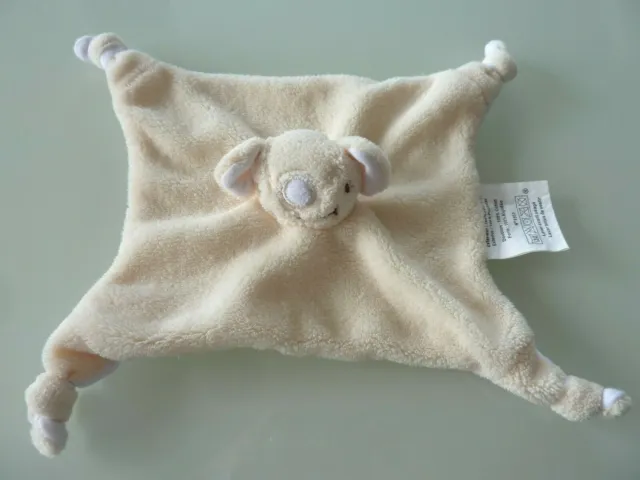 A6- Doudou Plat Koala  Babou Ecru Creme Blanc  - Etat Neuf