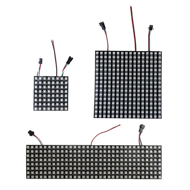 LED PIXELS MATRIX Panel WS2812B Dream Color Programmable Black PCB RGB ...