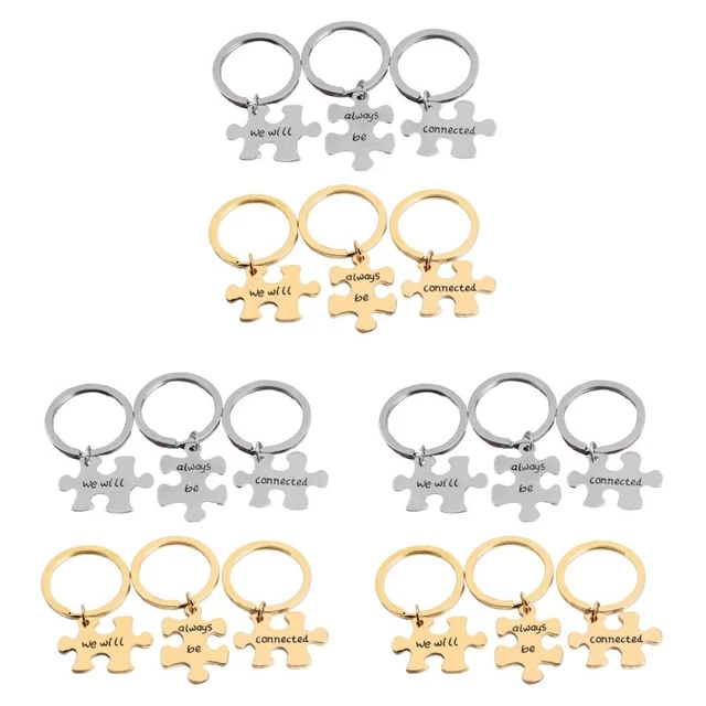 6 Sets Porte-clés Casse-tête Cadeaux De Couples Tons De Terre