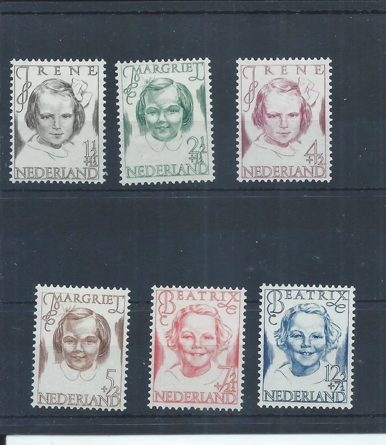 Netherlands stamps. 1946 Child Welfare ? portraits MH SG 625 - 630   (AC334)