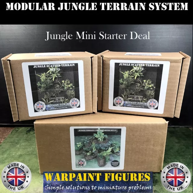 SAVE 20% -Jungle Terrain Mini Deal For KOW|Fantasy|28mm|WW2|Vietnam|Bolt Action