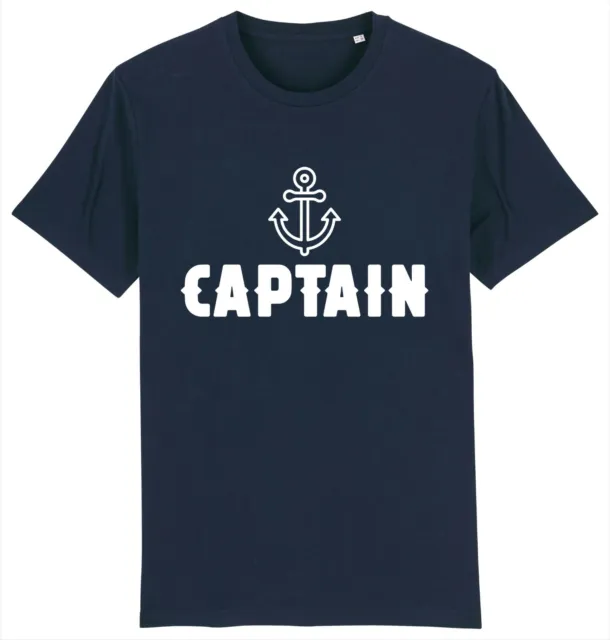 CAPTAIN - Sailing Boating Yachting Crew Captain Skipper Nautical T-Shirt