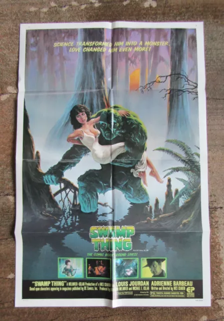 1982 Original Movie Poster Swamp Thing USA 27 X 41 Theatre Cinema NSS 820035