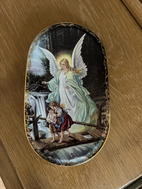 1995 Behuteter Heimweg GUARDIAN ANGEL Bradford Exchange German Oval Plate