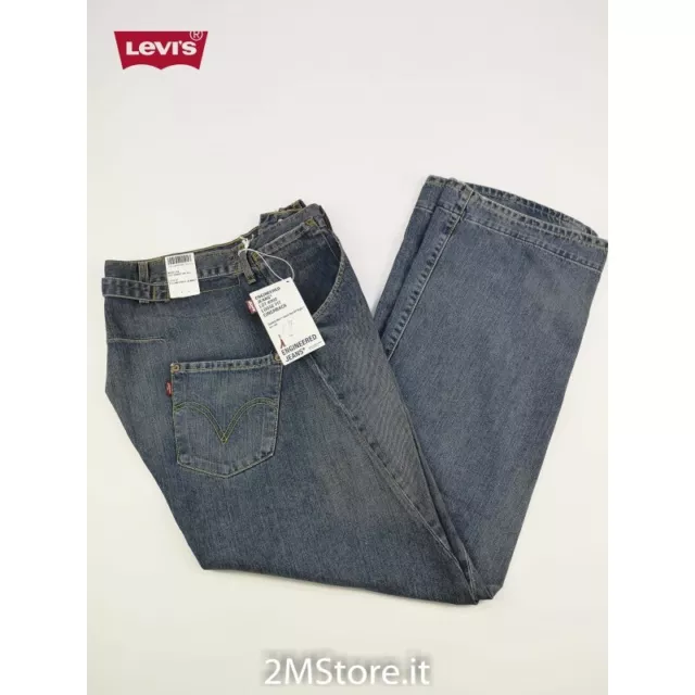 LEVI'S jeans LEVIS ENGINEERED 00002 BLU SCURO LOOSE FIT CINCHBACK COUPE LARGE
