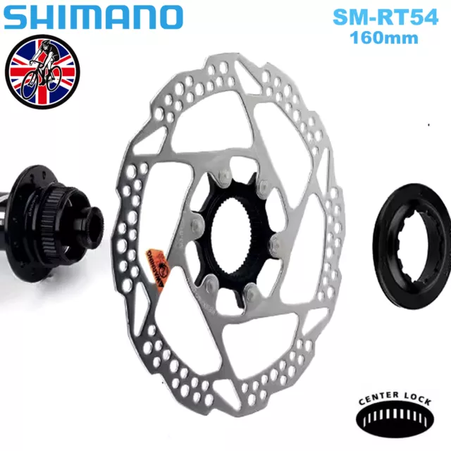 Shimano SM-RT54/10 Bike Disc Brake Rotor Centerlock 160mm Aluminum Deore M6000