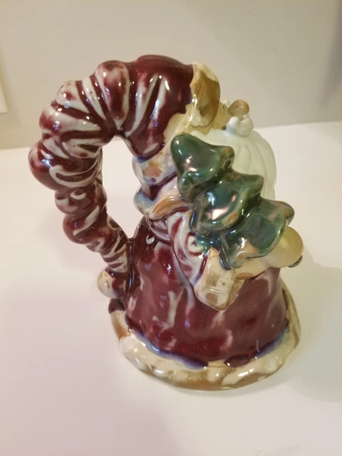 Ceramic Santa Claus Carrying Christmas Tree Figurine/Nick Nack