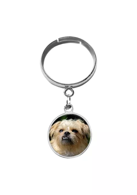 Brussels Griffon codezz20 DOME on Adjustable Dangle Ring Jewellery Gift Handmade