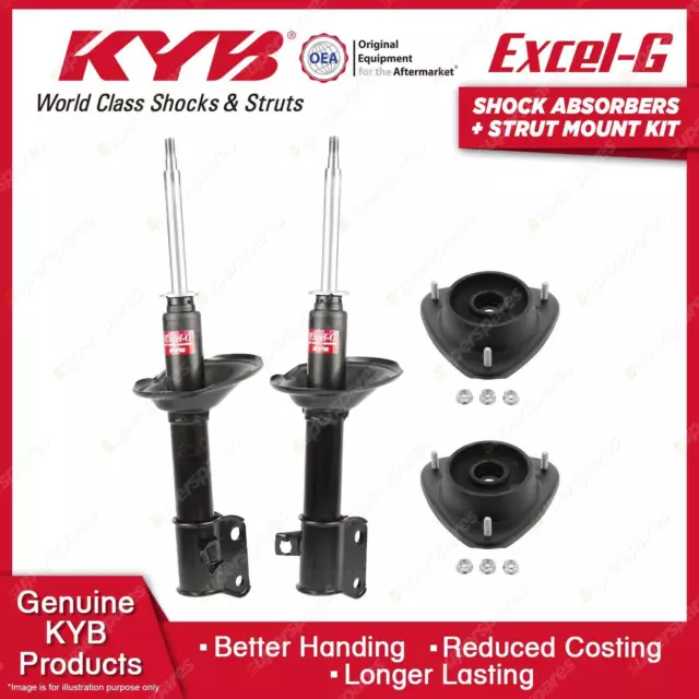 2x Front KYB Shock Absorbers Strut Mount Kit for Subaru Outback BG9 EJ25D 96-98