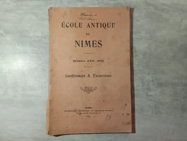 Livret école antique de NIMES - 1922 - archéologie