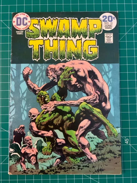 Swamp Thing #10 Bronze Age DC Horror Comic Book  Last Berni Wrightson Art