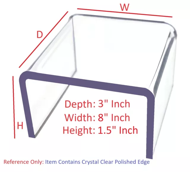 T'z Tagz Any 3-Inch-Deep Clear Acrylic Riser Display Stands New 2 Pack Variation