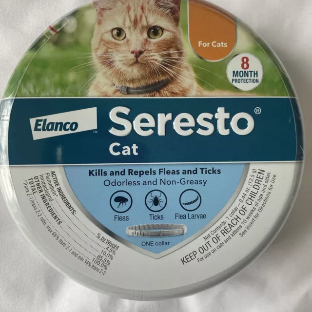 Bayer Seresto 8 Month Protection Flea and Tick Collar for Cat New Sealed US