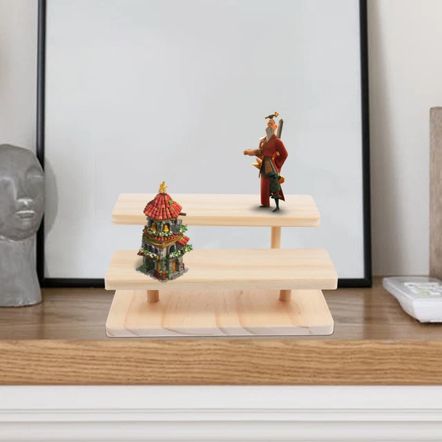 5 pz supporto per display in legno supporto per display desktop doppio strato supporto per display in legno