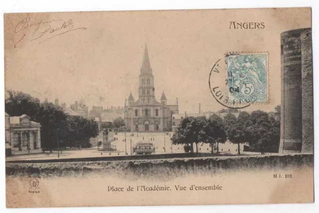 CPA 49 - ANGERS (Maine et Loire) - Place de l'Académie. Vue d'Ensemble