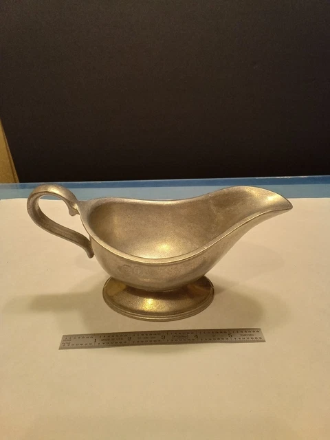 Wilton Pewter Armetale Rwp Gravy Boat Footed Serving Sauce USA
