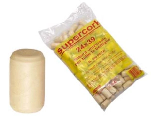 Tappi sintetici in similsughero supercork mm.24x39 - mm.24x39 supercork, in bust