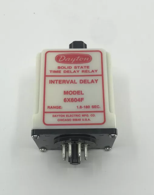 6X604F Dayton Solid State Time Delay Relay