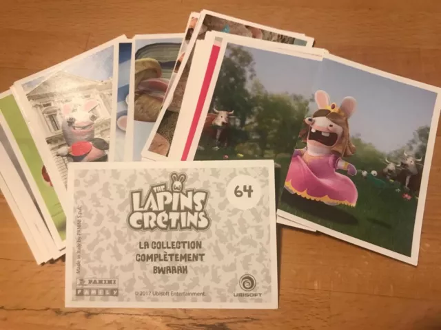 Lot de 46 autocollants différents Panini Family - Lapins crétins 2017