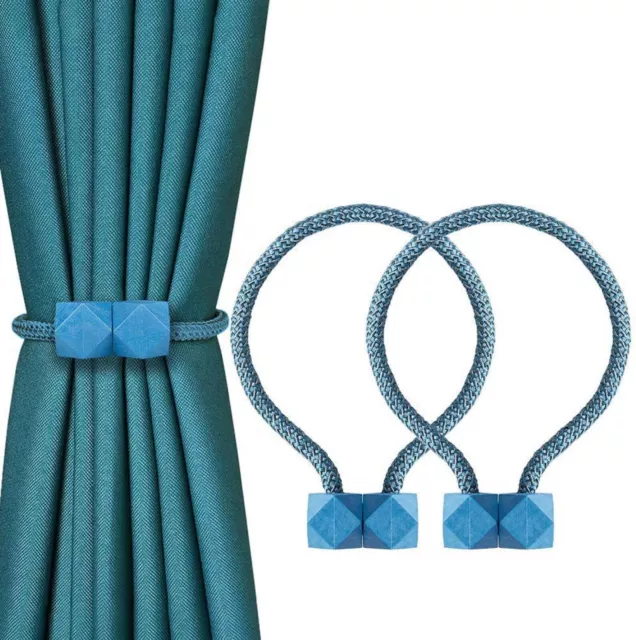 Beautiful Curtain Holdbacks Binding Tiebacks Blue for home decor set of 4 Pcs