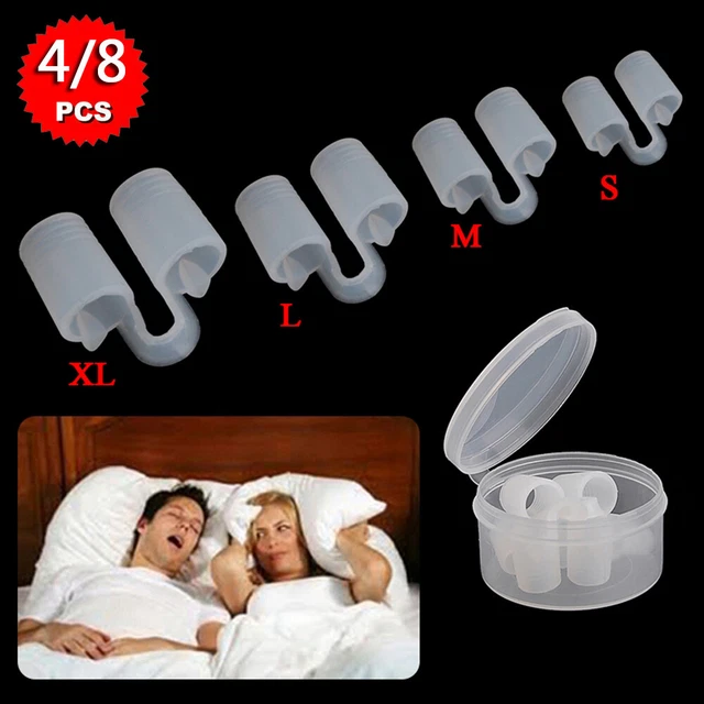 4/8 piezas tapón para ronquidos anti ronquidos clip nasal tapón para ronquidos extensor nasal