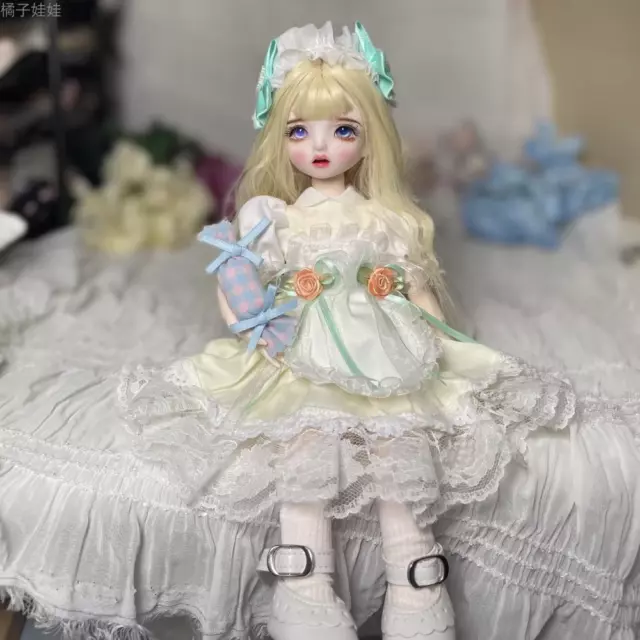 Cute Girl Ball Jointed Kids Gift Full Set 1/6 BJD Doll Eyes Dress Makeup Toys