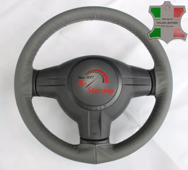 For Chevrolet Trax 15-19 Grey Leather Steering Wheel Cover, Grey Stit