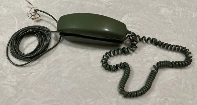 Avocado Green Bell Western Electric Rotary Phone Green Model ADI 10-71 Trimline