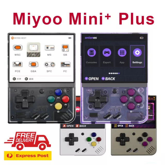 Miyoo Mini Plus OnionOS v4.3 Portable Retro handheld Console + Protective Case