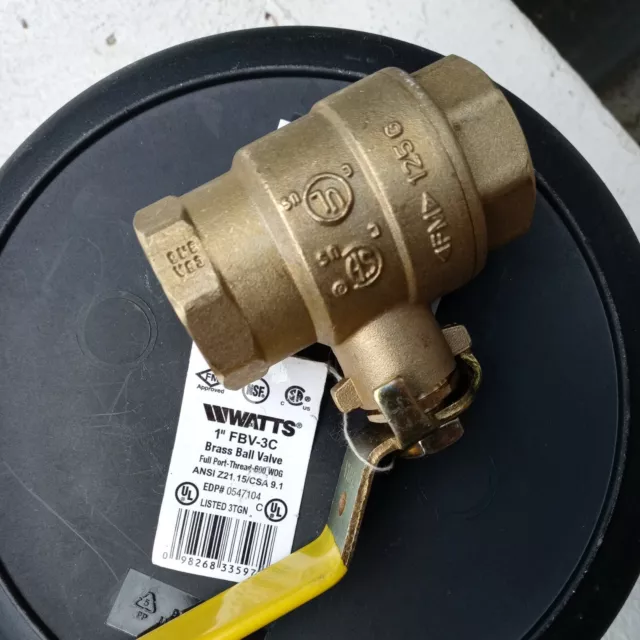 Watts,brass full port,2piece ball valve"1"FBV-3C treaded connection 600WOG