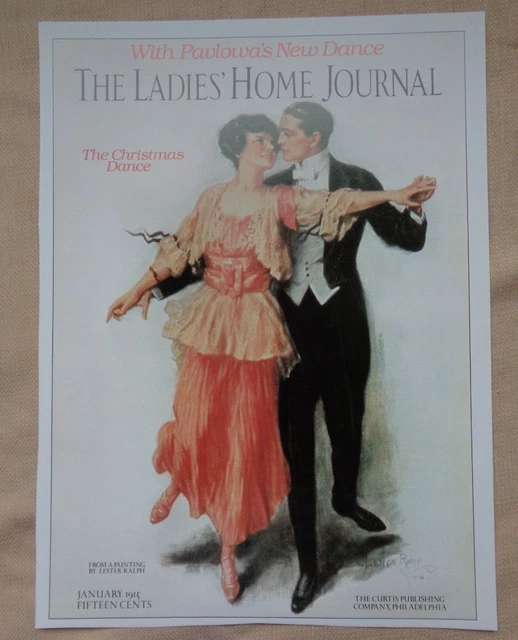 Ladies Home Journal LHJ Poster Magazine Cover 1915 Christmas Dance Lester Ralph